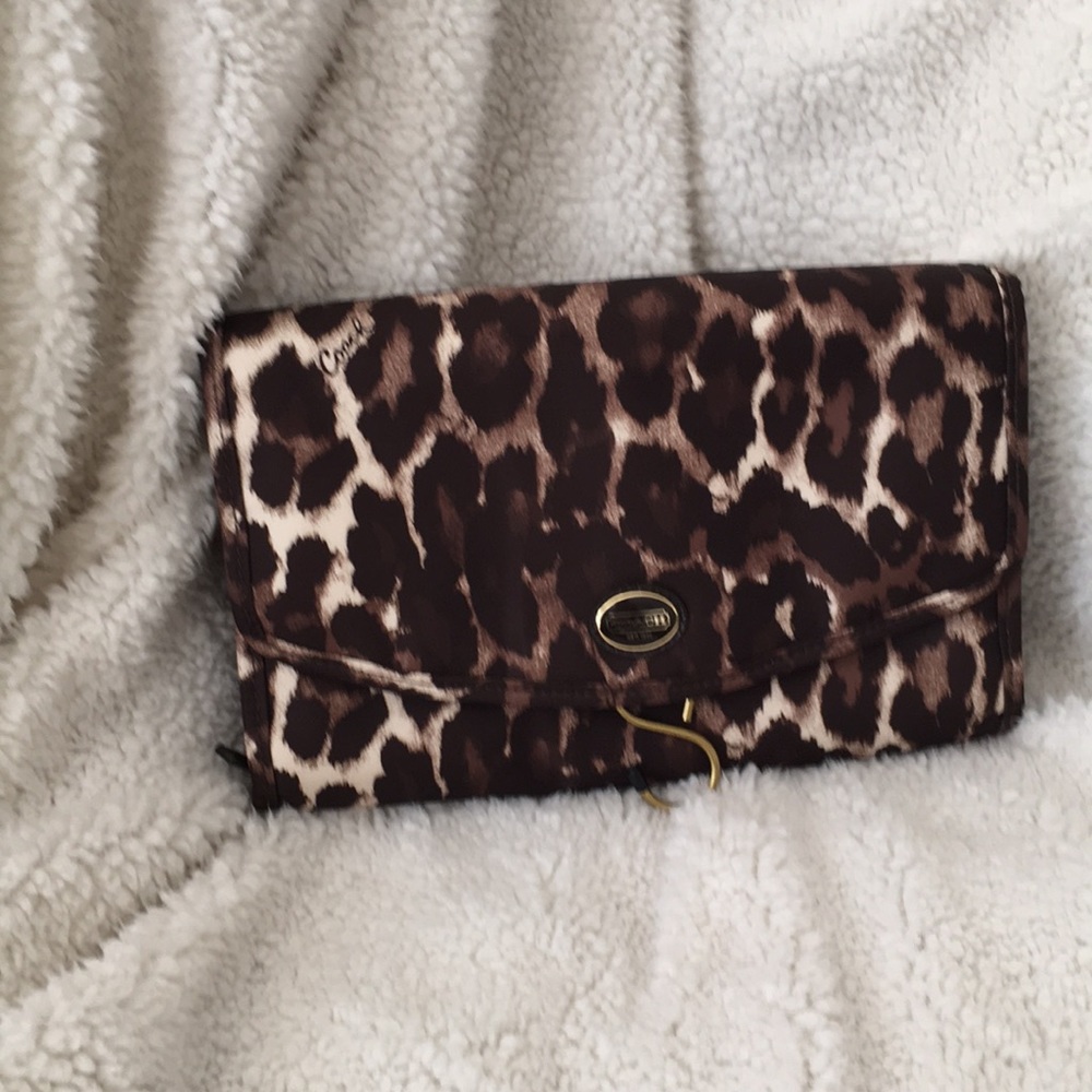NWOT Leopard Coach Travel Bag